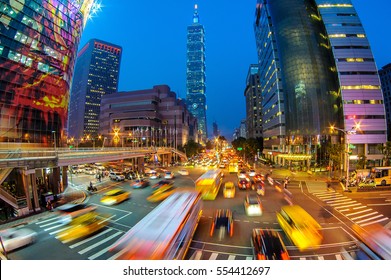 Night View Of Taipei City