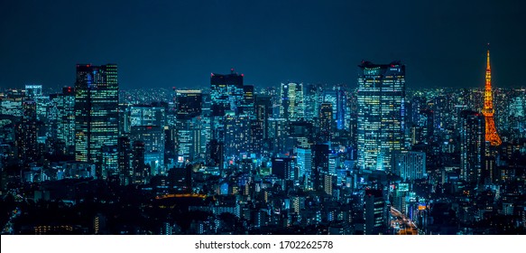 Night view of Tokyo, Japan - Shutterstock ID 1702262578