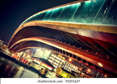 Night View Of Venice The Calatrava Bridge