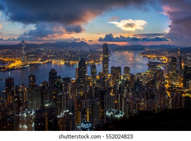 Night View Victoria Peak Hong Kong Stock Photo 552024823 | Shutterstock