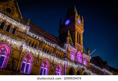 A Night View Of Winchester, Hampshire, During Christmas Time, UK