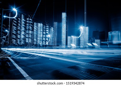 Night View Of Yanxia Bridge, Wuchang District, Wuhan