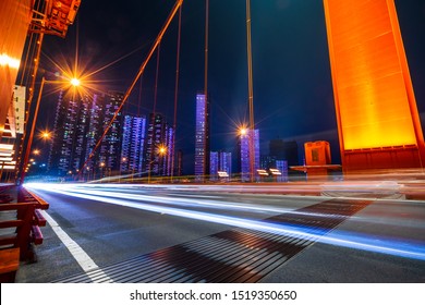 Night View Of Yanxia Bridge, Wuchang District, Wuhan