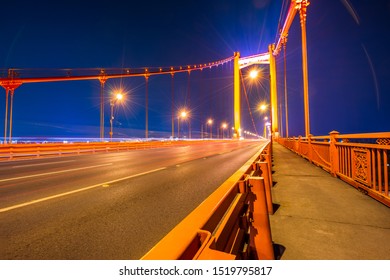 Night View Of Yanxia Bridge, Wuchang District, Wuhan