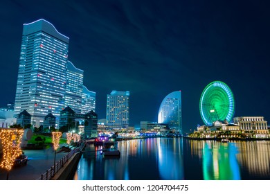 Night View Of Yokohama Minato Mirai