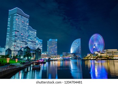 Night View Of Yokohama Minato Mirai