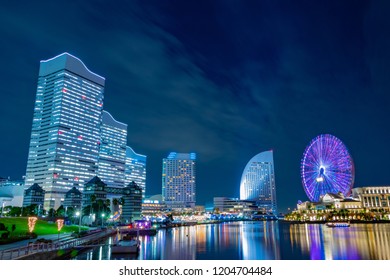 Night View Of Yokohama Minato Mirai