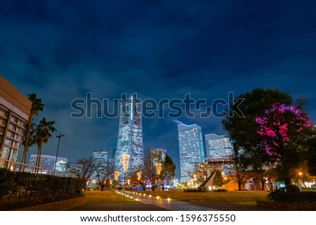 Similar – Train at night Town