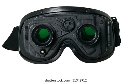night vision goggles isolated on white
