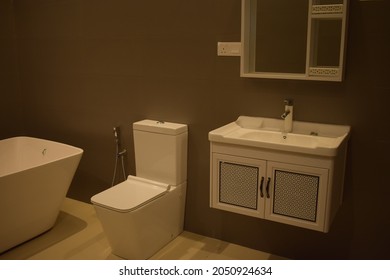 Night Vision View Of Attach Bathroom Of A House 