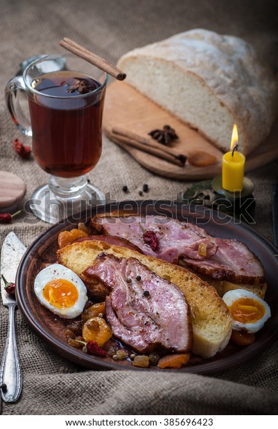 Night Watch Breakfast Game Thronesliterary Recipe Stock Image