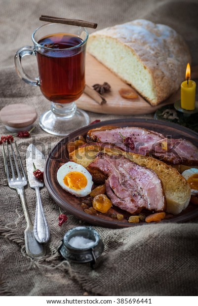 Night Watch Breakfast Game Thronesliterary Recipe Stock Image