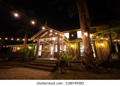 Night Wedding Venue With White Lights 