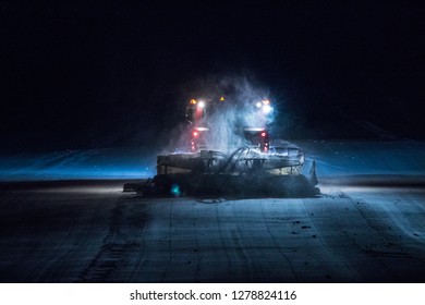 Night Working Snowcat