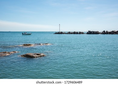 Nightcliff, NT/Australia-April 25,2018: Fishing Boat Entering Bay In Nightcliff In The Northern Territory Of Australia