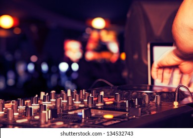 Nightclub Parties DJ. Sound Equipment