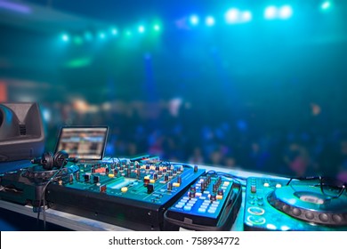 Nightclub Parties DJ. Sound Equipment