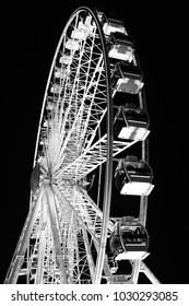 Nightime Ferris Wheel At The Arizona State Fair.