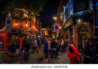 Nightlife On The Streets Of Soho London,UK-17.10 .2014