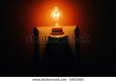 Nightlight as only source of light.
