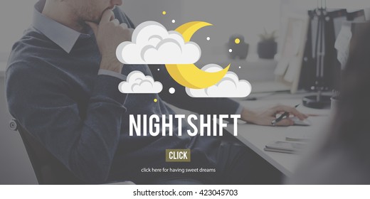 Nightshift Work Business Night Time Concept