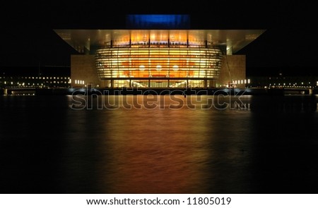 Nightshot of the new operahouse in Copenhagen
