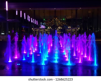 Nighttime Fountain, Cincinnati, OH. USA