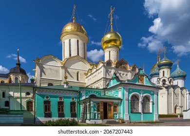 Nikon Church and Trinity cathedral in Trinity Lavra of St. Sergius, Sergiyev Posad, Russia