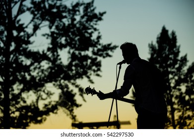 Niksic, Montenegro - August 13th: Irish Folk Band Irish Stew Of Sindidun Performing At Lake Fest 2016 On August 13th 2016 At Krupac Lake, Niksic, Montenegro