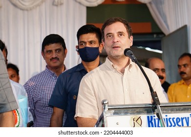 Nilambur , Kerala - India - 09 -05 -2022 : Rahul Gandhi Speech In Nilambur 