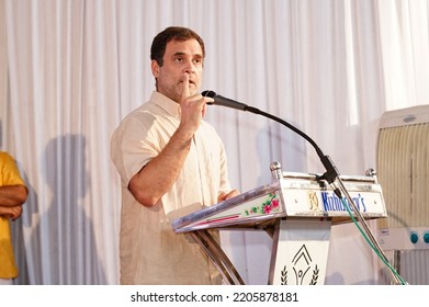 Nilambur , Kerala - India - 09 -05 -2022 : Rahul Gandhi Speech In Nilambur Amal College