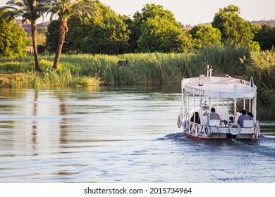 Nile River Cruise Boat At Luxor Egypt