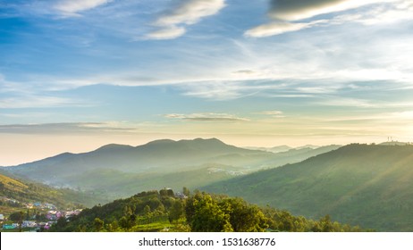 Nilgiri Mountains View In Sunrise Morning