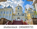 Nilo-Stolobensky Monastery Cathedral on Lake Seliger, Tver region of Russia