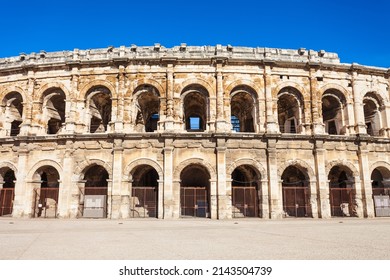 Nimes Arena Exterior View. Nimes Is A City In The Occitanie Region Of Southern France