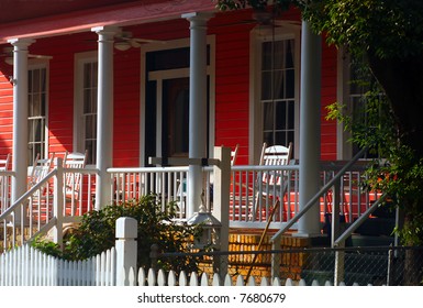 Nine Image Of A Beautiful Southern Front Porch With A Rocker