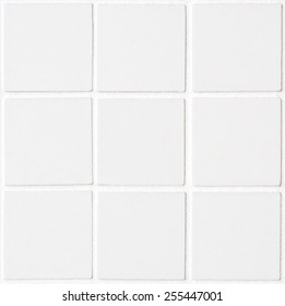 Nine Squares In A Pale Color Square Ceramic Mosaic