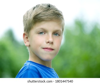 Nine Year Old Boy Looking Camera Stock Photo 1801447540 | Shutterstock