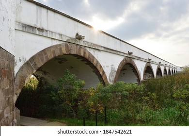 The Nine-arched Bridge At  The Hortobágy National Park, Hungary's Great Plain.