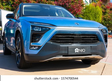 NIO ES8 Is An All-electric, 7-seater Midsize Sport Utility Vehicle Manufactured By Chinese Automobile Manufacturer NIO - San Jose, California, USA - November, 2019