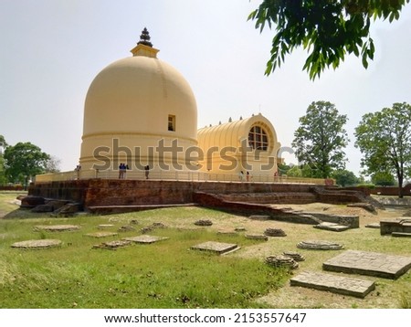 Nirvana stupa and temple, Kushinagar, Uttar Pradesh, India