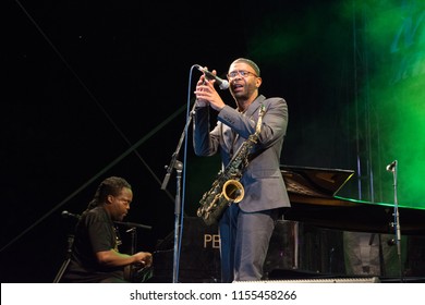 NIS - AUGUST 9: Kenny Garrett Greatest Alto Saxophonist Was Played On In Nisville Jazz Festival On August 9, 2018 In Nis;