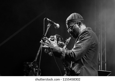 NIS - AUGUST 9: Kenny Garrett Greatest Alto Saxophonist Was Played On In Nisville Jazz Festival On August 9, 2018 In Nis;