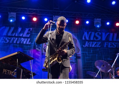 NIS - AUGUST 9: Kenny Garrett Greatest Alto Saxophonist Was Played On In Nisville Jazz Festival On August 9, 2018 In Nis;