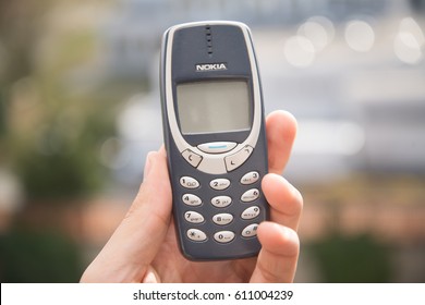 Nitra, Slovakia, March 24, 2017: Old used phone nokia 3310