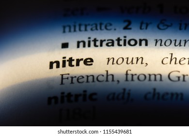 Nitre Word In A Dictionary. Nitre Concept.