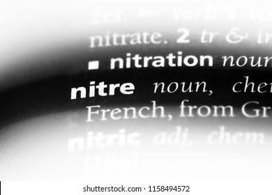 Nitre Word In A Dictionary. Nitre Concept.