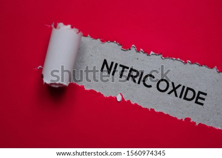Nitric Oxide Text written in torn paper. Medical concept