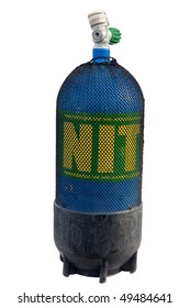 Nitrox Scuba Tank Isolated On White