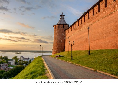 Nizhny Novgorod Kremlin At Sunset, Russia